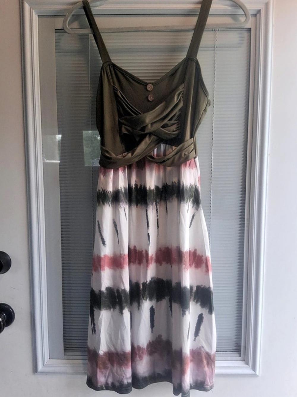 Brown & White Tie-Dye Maxi Dress Like New